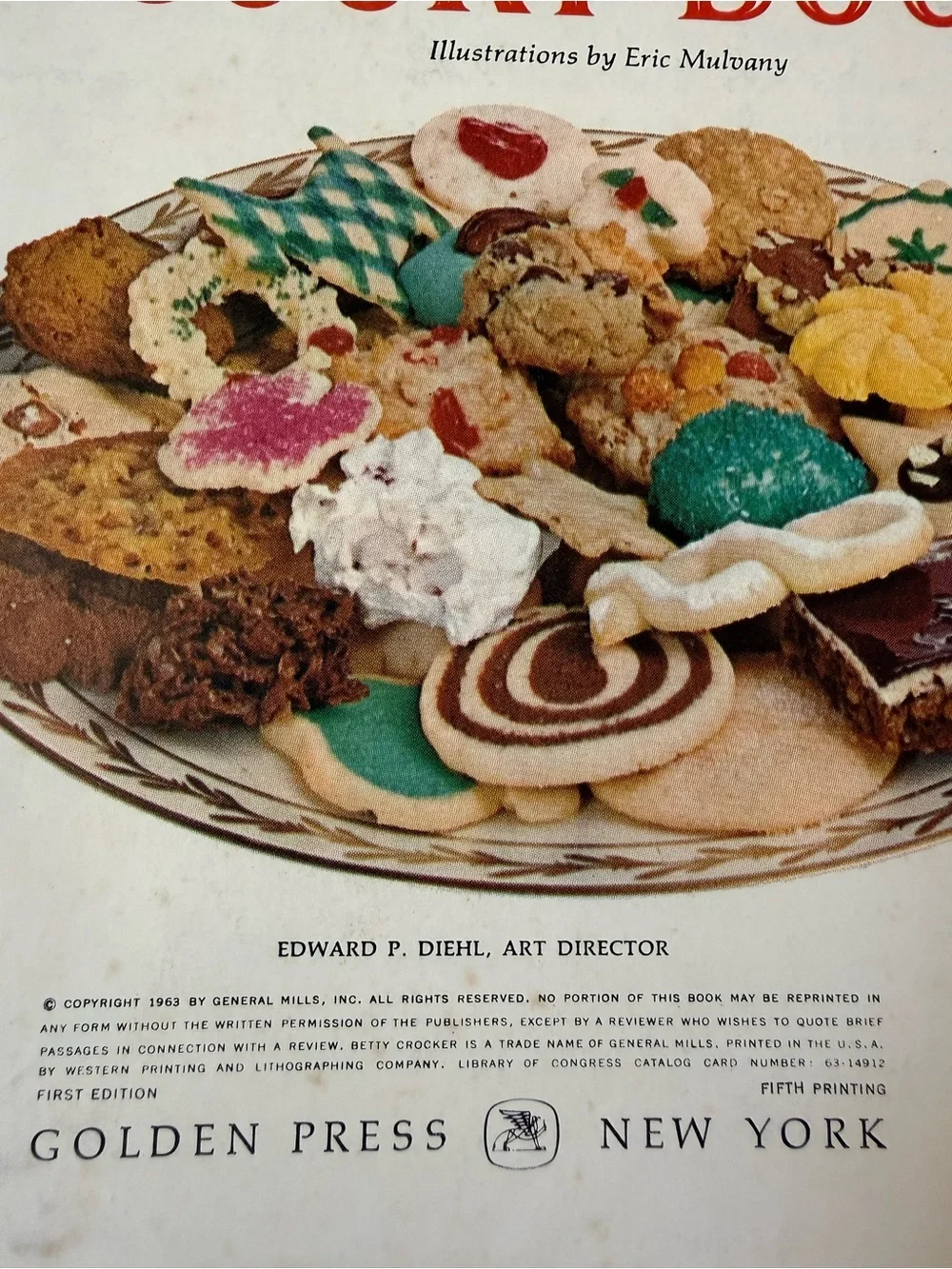 1963 Vintage First Edition Betty Crocker hard cover wire bound Cooky Book